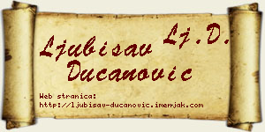 Ljubisav Ducanović vizit kartica